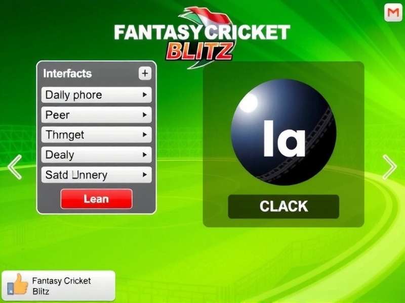 Fantasy Cricket Blitz Game Interface Fantasy Cricket Blitz Game Interface
